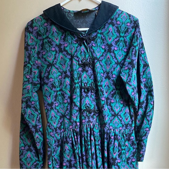 Vintage 90’s EDDIE BAUER Brushed Corduroy Full Length Dress - Picture 1 of 7